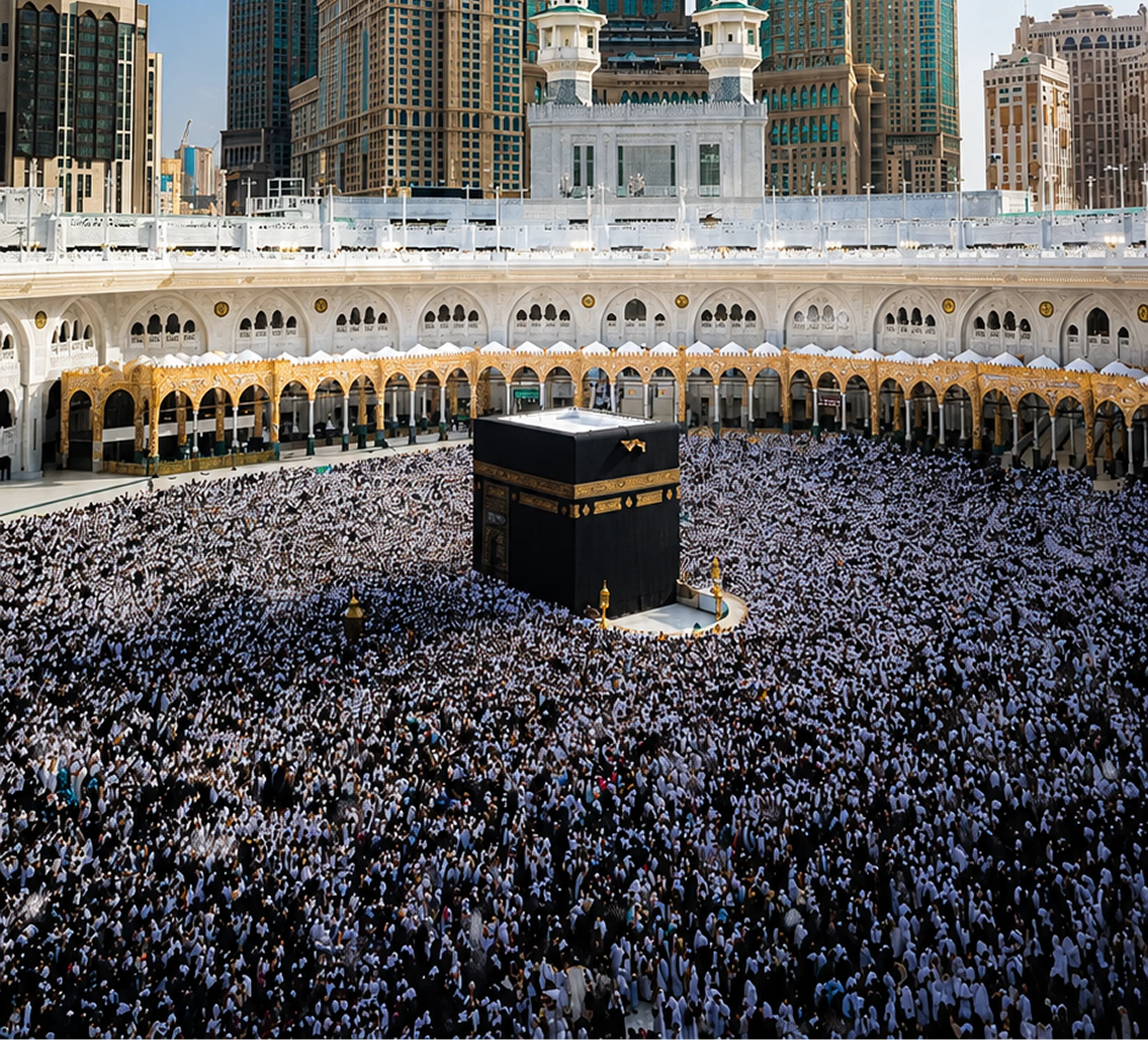 Ka'bah dan jamaah dari sudut atas